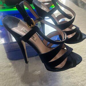 Miu Miu Women's Navy strappy heels